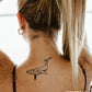 Whale Temporary Tattoo with Pigment Formula, 2.5x4 Inches, 14-Day Wear