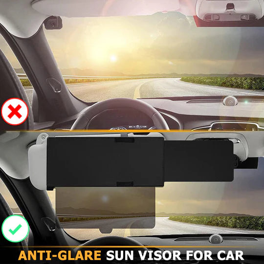 Polarized Sun Visor for Car – Reduces Glare and Improves Road Visibility