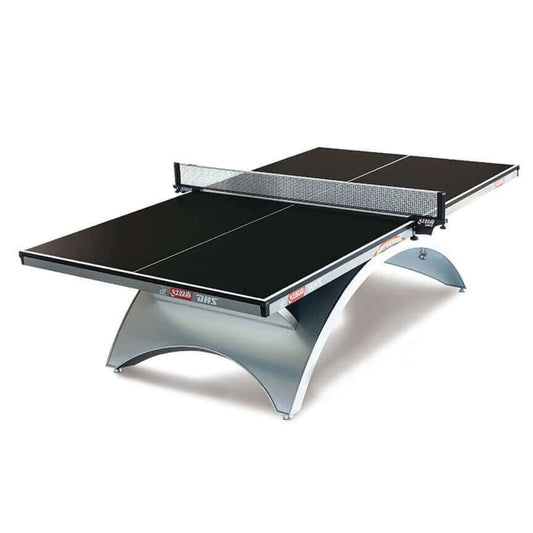 DHS Neo Rainbow 5 T.T Table Black Top Silver Rim Silver Base